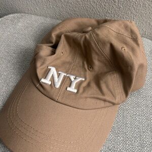 Tan NY Embroidered Cap